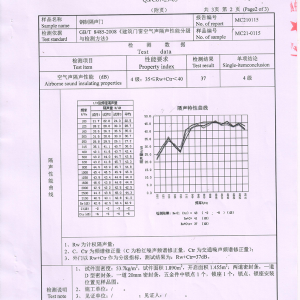 隔声门检测报告